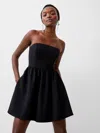 French Connection Whisper Strapless Mini Dress In Black