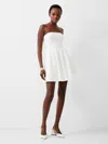 French Connection Whisper Strapless Mini Dress In White