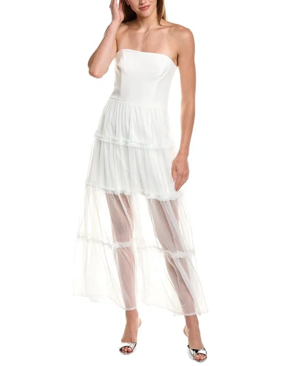 chinese dress ladies French Connection Women Ruffle Hem Dress - White main image 0