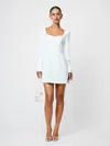 French Connection Whisper Sweetheart Long Sleeve Mini Dress  Dresses In White