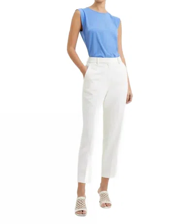 FRENCH CONNECTION WHISPER TAPERED TROUSER IN SUMMER WHITE