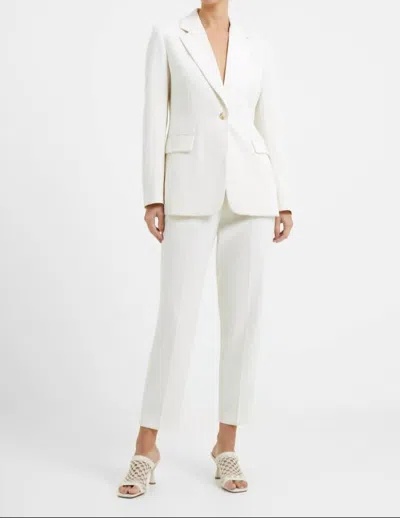 FRENCH CONNECTION WHISPER TAPERED TROUSER IN SUMMER WHITE
