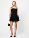 French Connection Whisper Tiered Ruffle Minidress In Multi