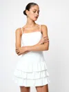 French Connection Whisper Tiered Ruffle Minidress In White