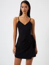 French Connection Whisper Bow Envelope Sleeveless Dress In Black