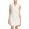 French Connection Whisper Sleeveless Tux Mini Dress In White
