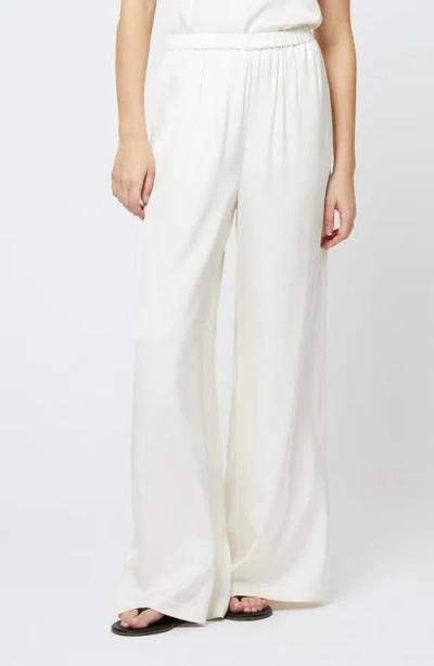 French Connection Wide Leg Pants In Porcelain Cream