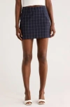French Connection Windowpane Skirt In Multi