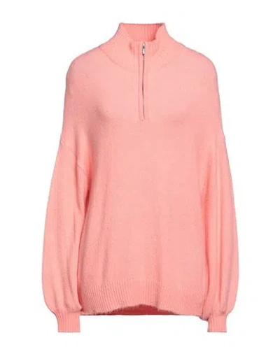 French Connection Woman Turtleneck Pink Size L Acrylic, Polyamide, Elastane
