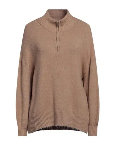 French Connection Woman Turtleneck Sand Size S Acrylic, Polyamide, Elastane In Beige
