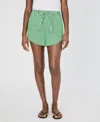 French Connection Alexis Rounded Drawstring Shorts In Green,summer White