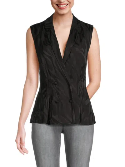 FRENCH CONNECTION WOMEN'S ARA DOUBLE BREASTED SATIN VEST
