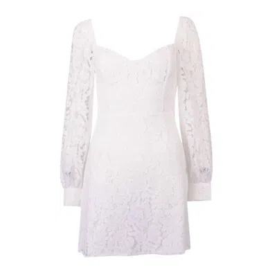 French Connection Women Atreena Lace Mini Dress In White In Yellow