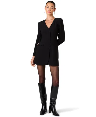 French Connection Women's Azra Mini V-neck Long-sleeve Dress In Black