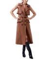 French Connection Azra Sleeveless Trench Dress In Camel In Camel