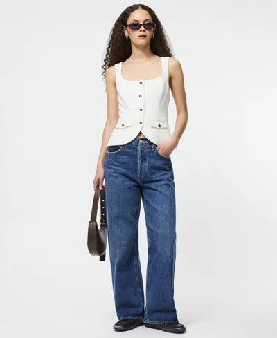 French Connection Women's Azra Square Neck Top In Neutral