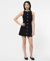 French Connection Women's Azra Twill Button Down Mini Dress In Blue