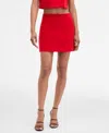 French Connection Azra Twill Mini Skirt In Red