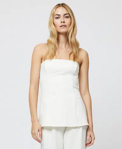 FRENCH CONNECTION WOMEN'S AZRA TWILL STRAPLESS TOP