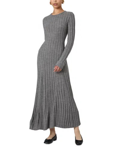 French Connection Women's Babysoft Fit & Flare Sweater Dress In Grey