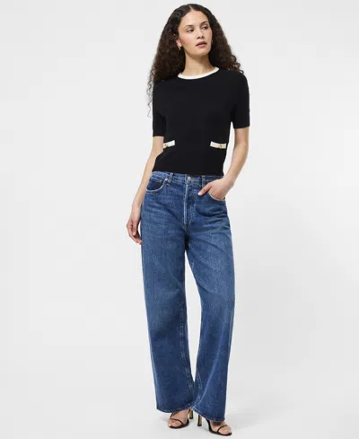 French Connection Women's Babysoft Short-sleeve Top