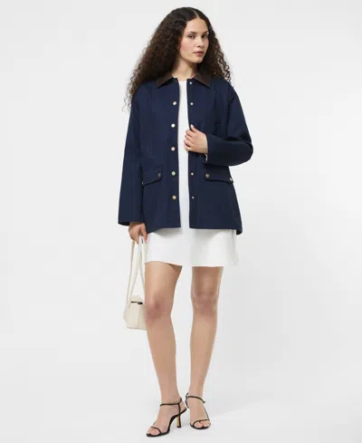 French Connection Denim Barn Jacket In Blue