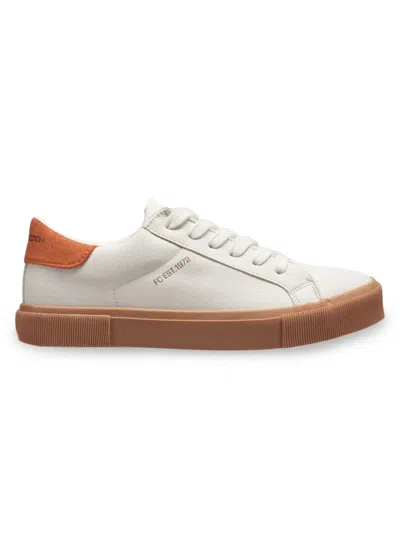 French Connection Women's Becka Lace Up Sneakers Sneakers In White Orange