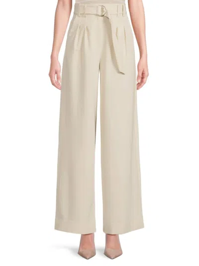 French Connection Women's Belted Pants In Beige