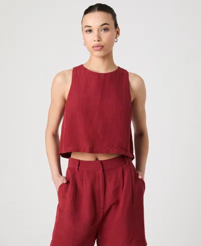 FRENCH CONNECTION WOMEN'S BIRDIE CREWNECK SLEEVELESS TOP