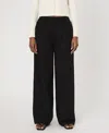 French Connection Harrie Wide Leg Suit Pants In Black In Black