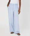 French Connection Birdie Wide Leg Linen Blend Pants In Cashmere Blue