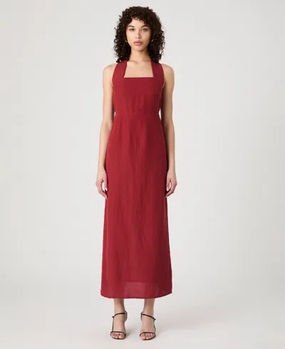 French Connection Women's Birdie Linen-blend Halter-neck Midi Dress