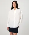 French Connection Birdie Oversize Linen Blend Button-up Shirt In Summer White