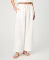 French Connection Birdie Linen Wide Leg Trouser Pants In Summer White In Summer White