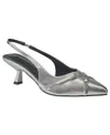 French Connection Buckles Pump In Silver Multi