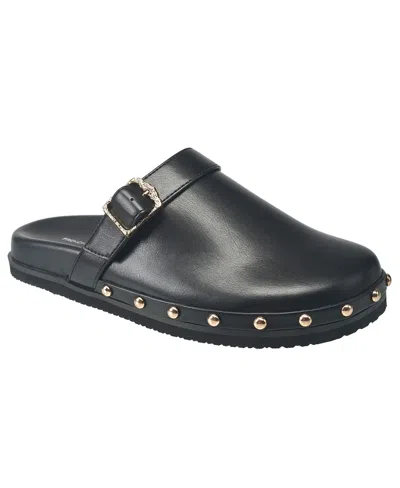 French Connection Women's Chello Buckle Leather Clogs In Black