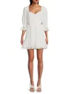 FRENCH CONNECTION WOMEN'S CILLA BRODERIE EYELET MINI DRESS