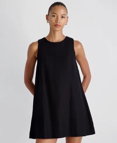 French Connection Women's Cooper Linen Sleeveless Mini Dress In Black