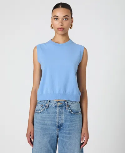 French Connection Women's Cosysoft Crewneck Sweater Vest In Blue