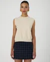 French Connection Women's Cosysoft Crewneck Sweater Vest In Light Oatmeal