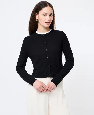 French Connection Women's Cosysoft Fitted Cardigan Sweater In Black