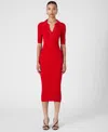 French Connection Women's Cosysoft V-neck Midi Dress In Mars Red
