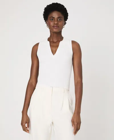 FRENCH CONNECTION WOMEN'S COTTON MOZZA V-NECK SLEEVELESS SWEATER