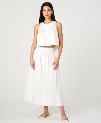 FRENCH CONNECTION WOMEN'S COTTON POPLIN PINSTRIPED SHELL TOP