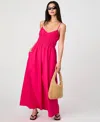 French Connection Us Poplin Ruched Maxi Dress French Connection Dresses In Cerise Pink