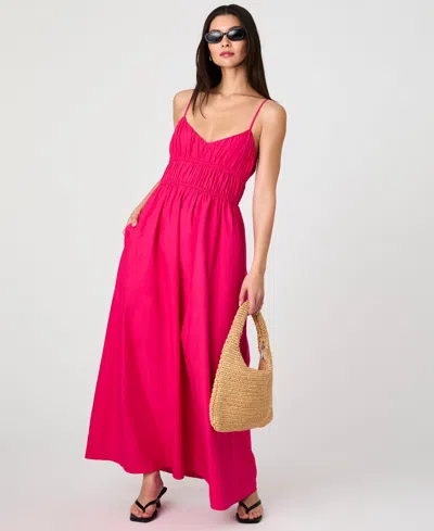 FRENCH CONNECTION US WOMEN'S COTTON POPLIN SHIRRED MAXI DRESS