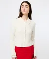 French Connection Cosysoft Knit Button Front Shirt In Neutral
