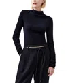 French Connection Cosysoft Fitted High Neck Sweater In Black In Black