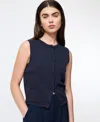 French Connection Cosysoft Knit Vest In Blue