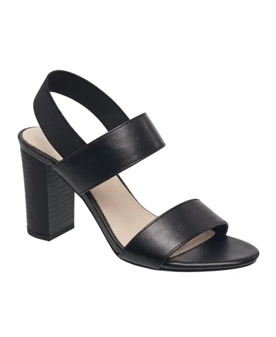 French Connection Strappy Faux Leather Sandal In Black